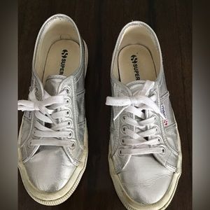 Womens SuperGA Silver Sneakers